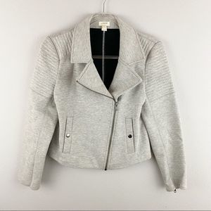 J.Crew • Gray Bonded Moto Jacket